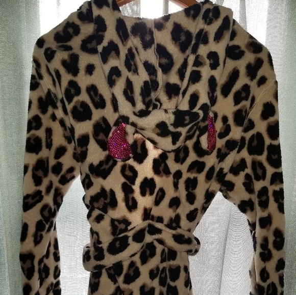 JUSTICE Leopard Robe with Ears - Picture 3 of 3